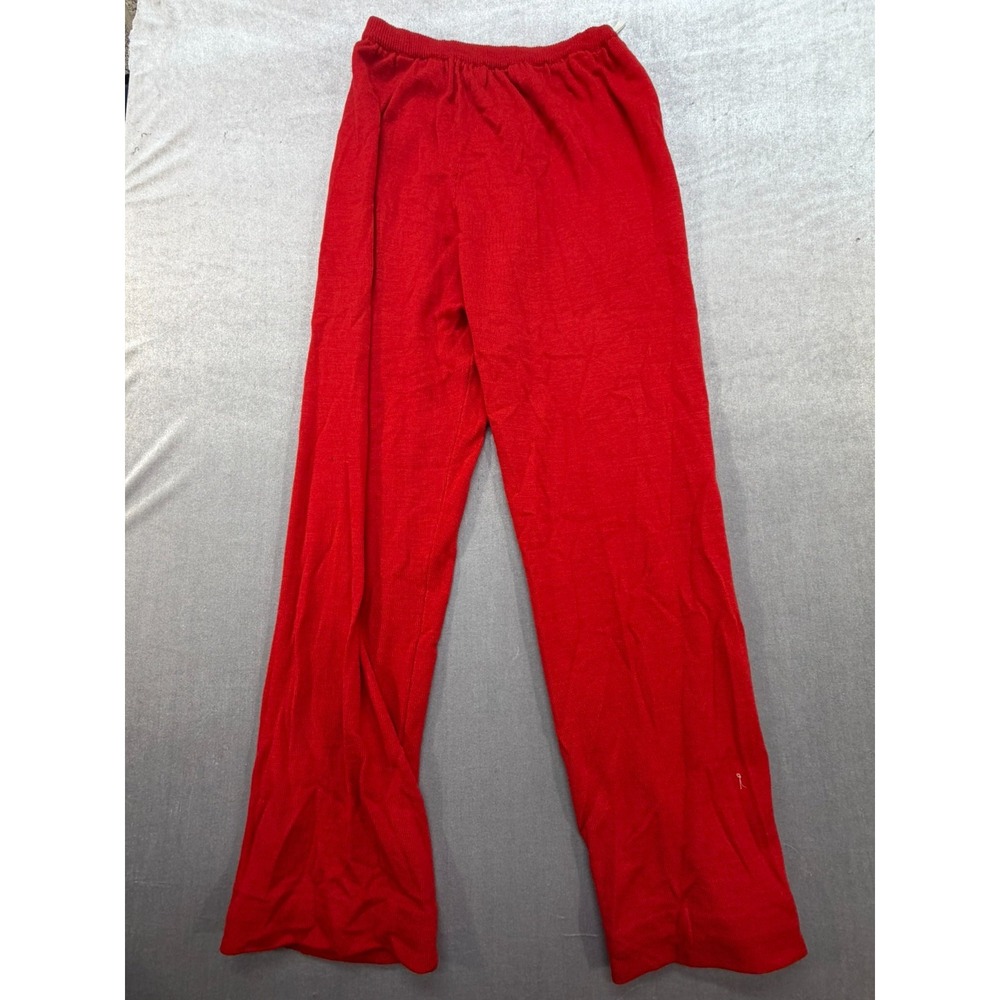 Giorgio Sant'angelo Vintage Women Dress Pants 100% MErino Wool Red Small